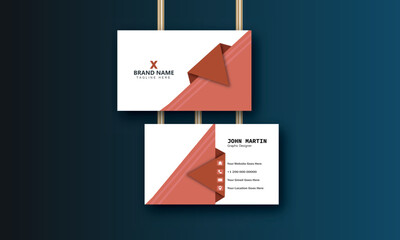 corporate business concept and Clean Business Card Template. simple clean layout design template .