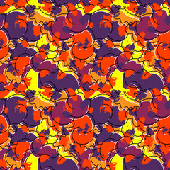 Abstract seamless cute pattern with curly shapes