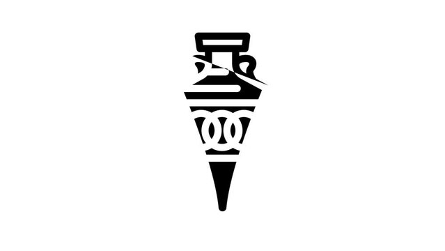 water amphora line icon animation