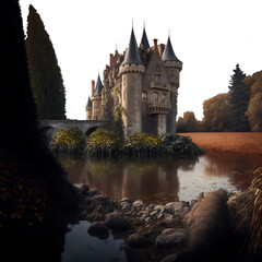 King Arthur's Fairy Tale Camelot Castle  - obrazy, fototapety, plakaty