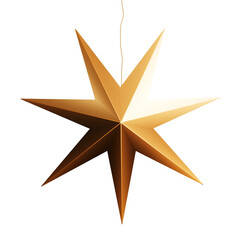 Obraz premium Christmas star on a transparent background. New Year 2023. 3D rendering