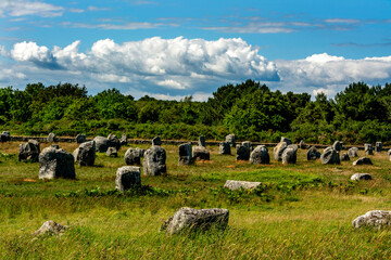 Alignement des menhirs de Carnac. Morbihan. Bretagne. France 