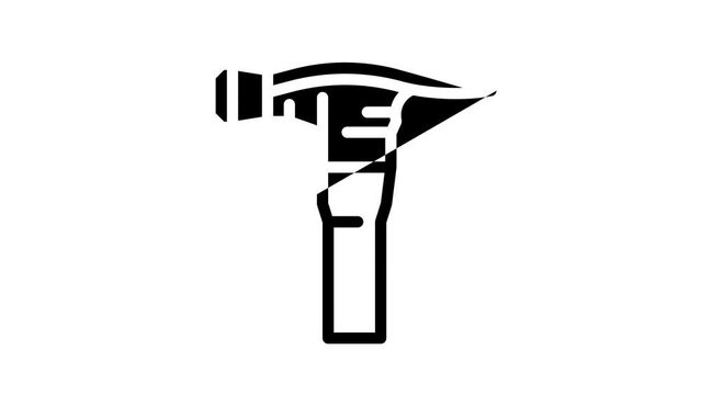 framing hammer line icon animation