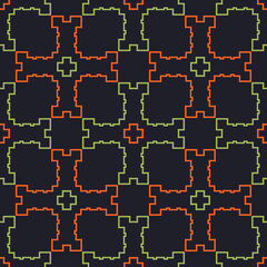 Seamless pattern with ethnic geometric ornament.