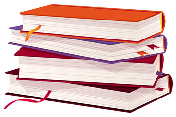 Stack of books illustration.