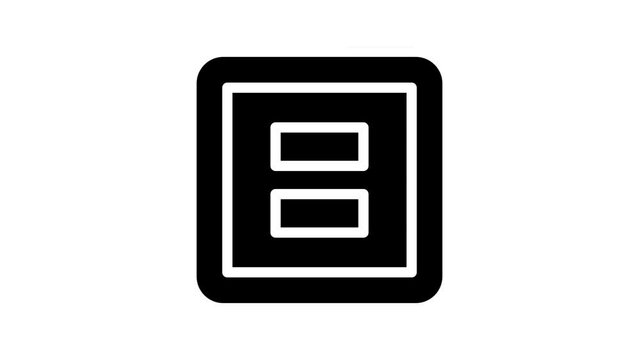 usb socket line icon animation
