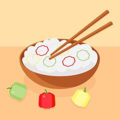 Asian food traditional Chinese rice