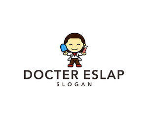 ice cream doctor logo mascot cartoon can be used for a company and industry