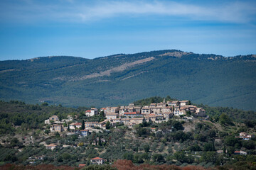 Fototapeta na wymiar Montfort Village in the Alpes-de-Haute-Provence department in southeastern France