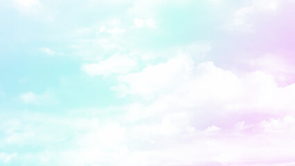 Plakat Pastel sky with white cloud and clear abstract. Backdrop for wallpaper backdrop background.
