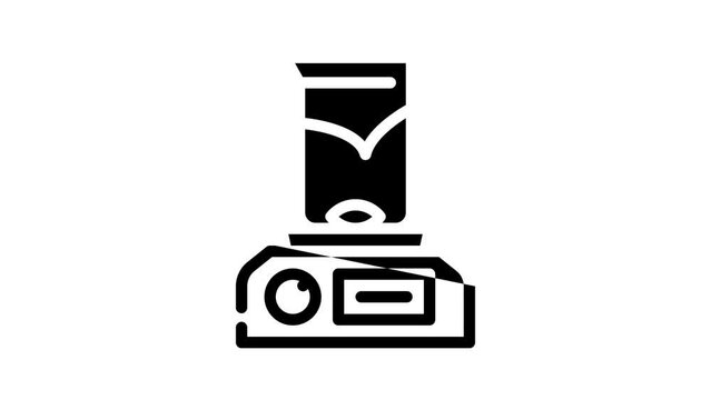 magnetic stirrer line icon animation