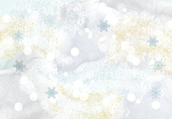 Fototapeta na wymiar 輝く雪の背景イラスト