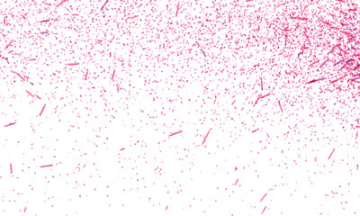 Festive pink, red and purple isolated confetti overlay