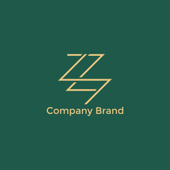 Minimalist and luxury letter z and z logo vector design