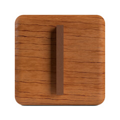 3d render the alphabet letter I high quality