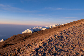 Iceberg on top of Kilimanjaro, Uhuru peak, Tanzania