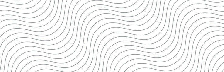 Curved wave lines pattern on white background. Diagonal wave striped lines pattern for backdrop and wallpaper template. Simple curved grey lines with repeat stripes texture. Striped background, vector