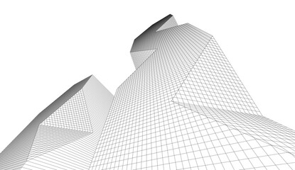 Modern architecture vector 3d illustration