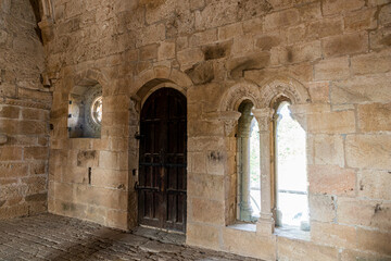 Fototapeta na wymiar Inside the Royal Palace of the Monastery of Saint Mary of Carracedo, El Bierzo, Spain