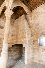 Inside the Royal Palace of the Monastery of Saint Mary of Carracedo, El Bierzo, Spain
