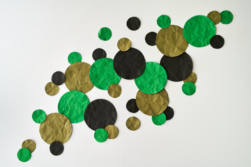 Black, Green & Khaki Paper Background	
