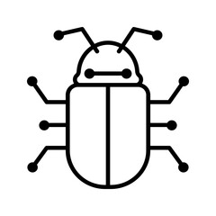 bug icon flat trendy popular simple
