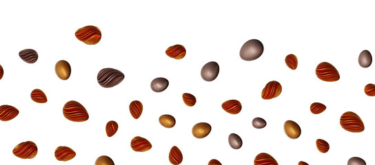 Abstract luxury golden easter eggs isolated