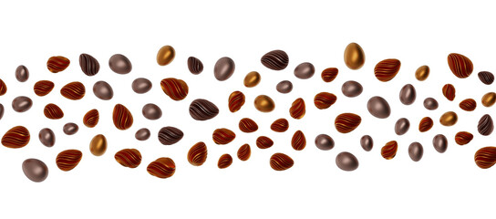 3d rendering of Easter glitter and black eggs