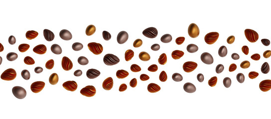 3d rendering of Easter glitter and black eggs