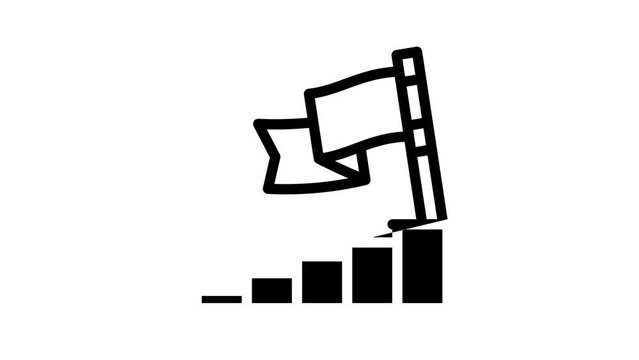 mission business ethics line icon animation