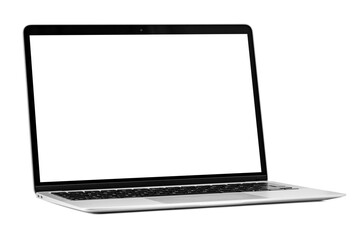 modern laptop computer  isolated on the white background - obrazy, fototapety, plakaty