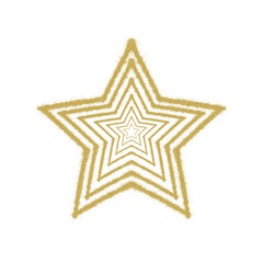  sparkling star shape gold grain illustration, no background, good on dark background, suitable for design templates, christmas, backdrop, presentations, elements, clip art, cards, etc