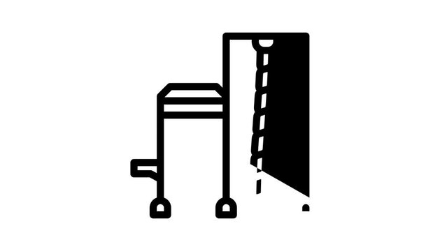workout fitness line icon animation