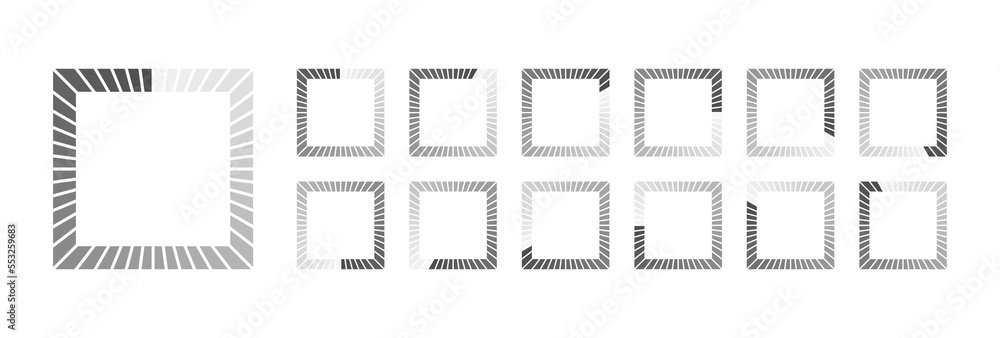 Fototapete circular loading buffering icons vector video ready for animation gif all keyframes frames bufring c