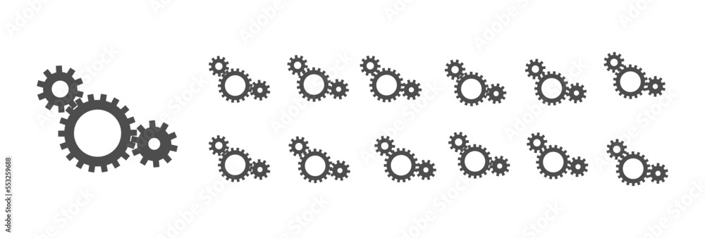 Fototapete circular loading buffering icons vector video ready for animation gif all keyframes frames bufring c
