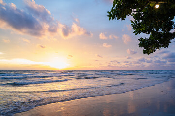 Beautiful sunset view at koh chang island tart thailand.