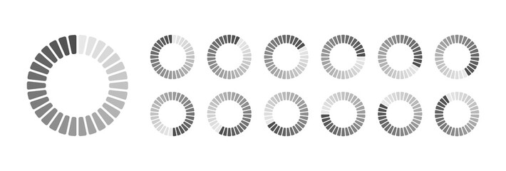 Circular Loading Buffering Icons Vector Video Ready for Animation Gif All Keyframes Frames Bufring Circle Waiting for Connection Buffer Preloader Download Symbol Easy Replace Color
