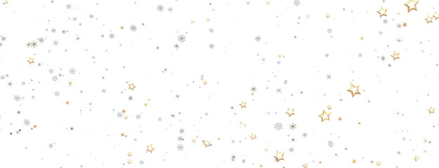 Snowflakes and bokeh lights on the blue Merry Christmas background. 3D render