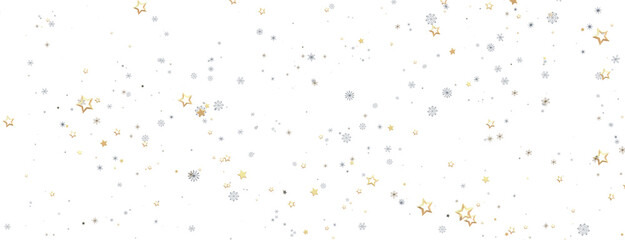 With Realistic Snowflakes Overlay On Light Silver Backdrop. Xmas Holidays