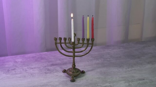 How to light Hanukkah candles. Hanukkah. Third candle. Jewish holidays (156)