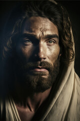 A Caucasian portrait of Jesus