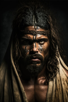 A aboriginal American portrait of Jesus
