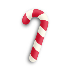 candycane illustration on transparent background
