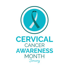 Vector illustration on the theme of Cervical Health awareness month of January . poster banner vector