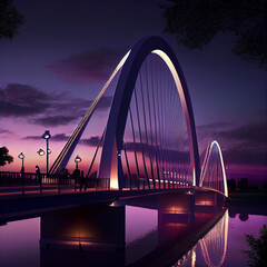 bridge at sunset