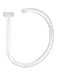Fake nose piercing earing. vector