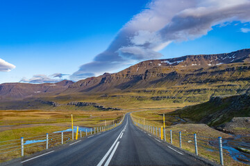 Landscape of the East Fjords (Iceland)