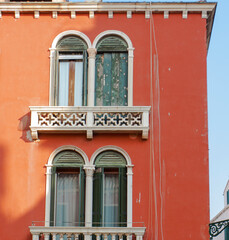 Fototapeta na wymiar Typical Venice windows in Venice, Italy