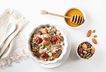 muesli with fruits and nuts