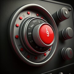 red button on the dashboard